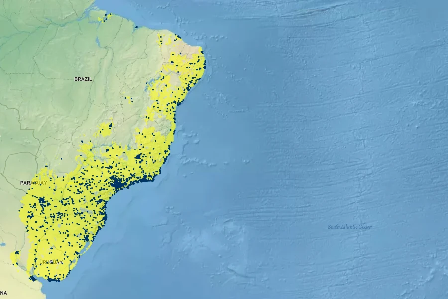 Eugenia uniflora Native Range