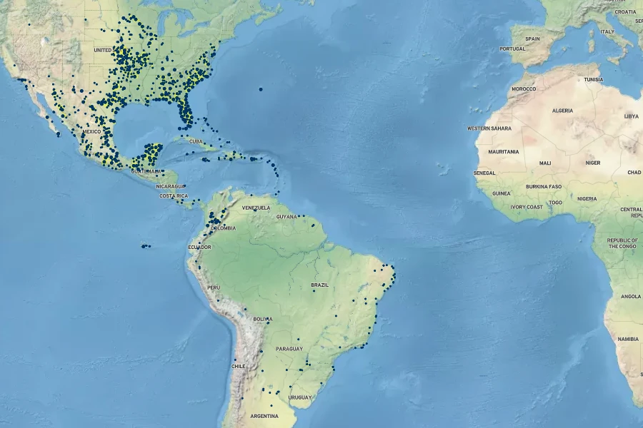 Euphorbia heterophylla var. cyathophora Native Range