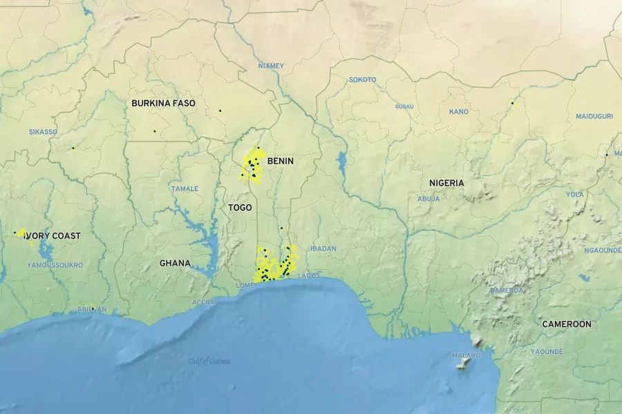 Euphorbia unispina Native Range