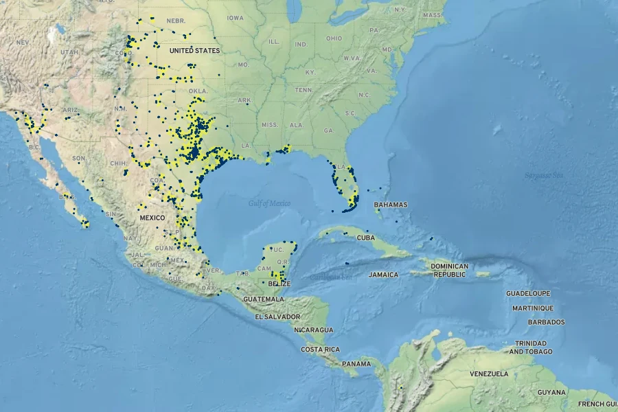 Eustoma exaltatum Native Range