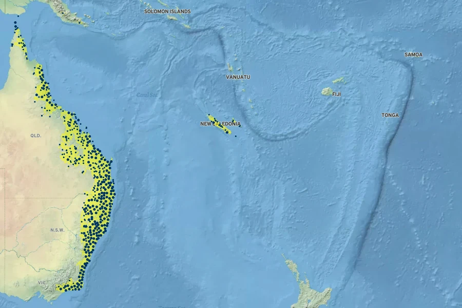 Eustrephus latifolius Native Range