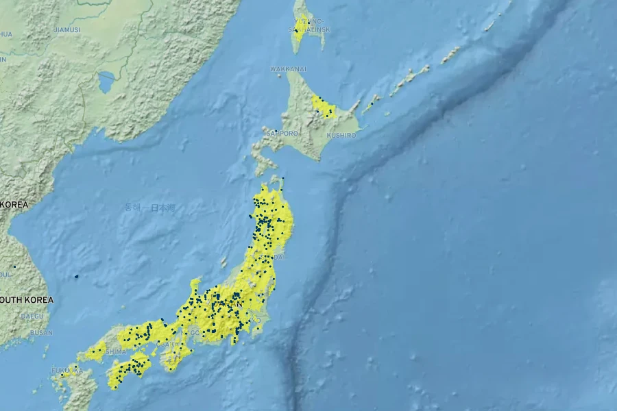 Eutrema japonicum Native Range