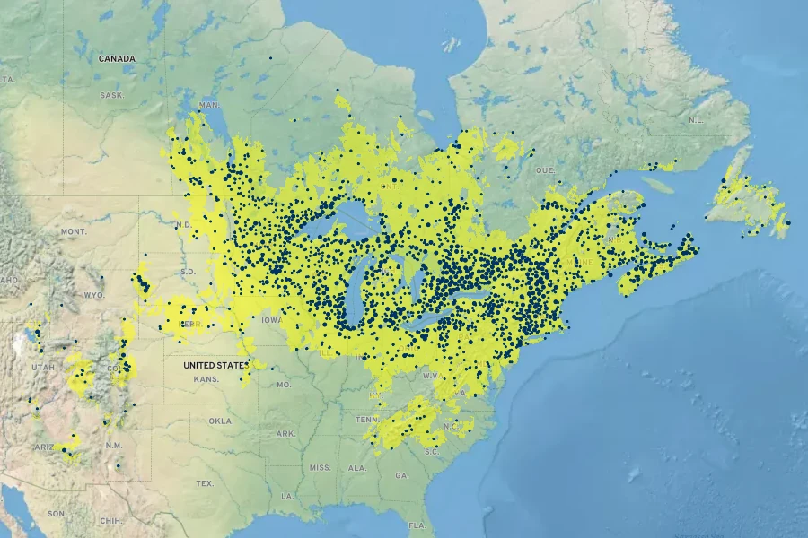 Eutrochium maculatum Native Range