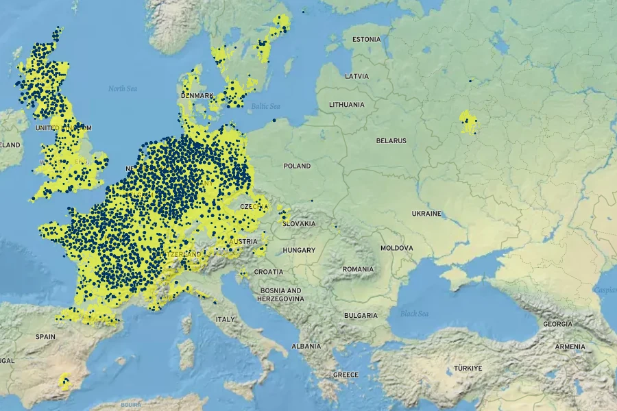 Festuca filiformis Native Range