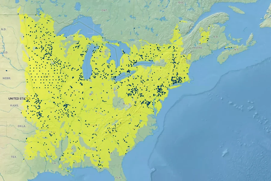 Festuca subverticillata Native Range