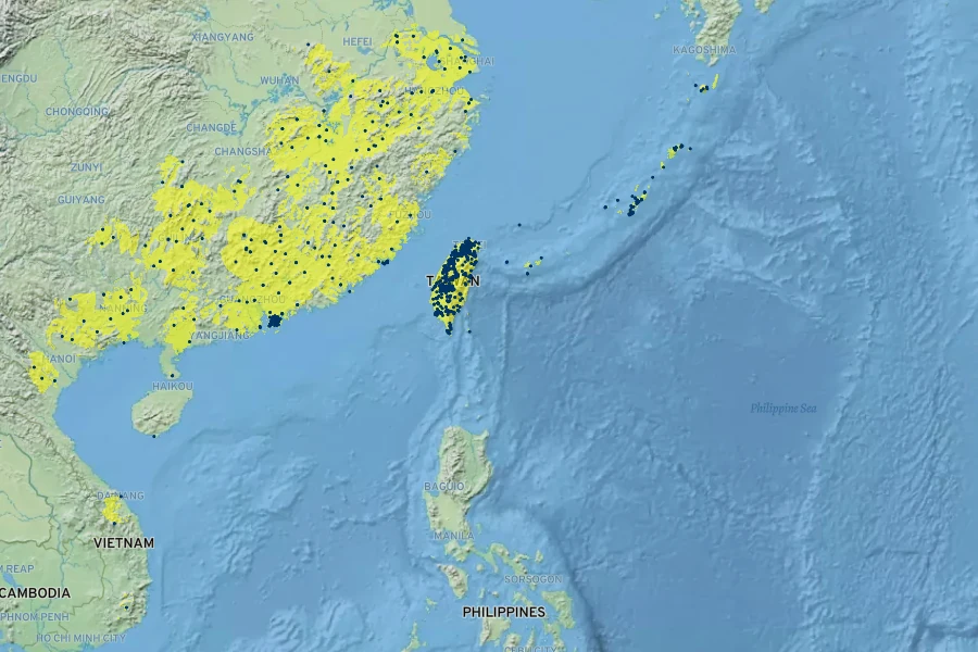 Ficus pumila Native Range