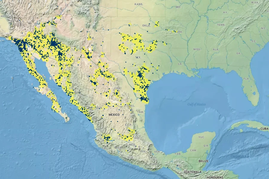 Funastrum cynanchoides Native Range