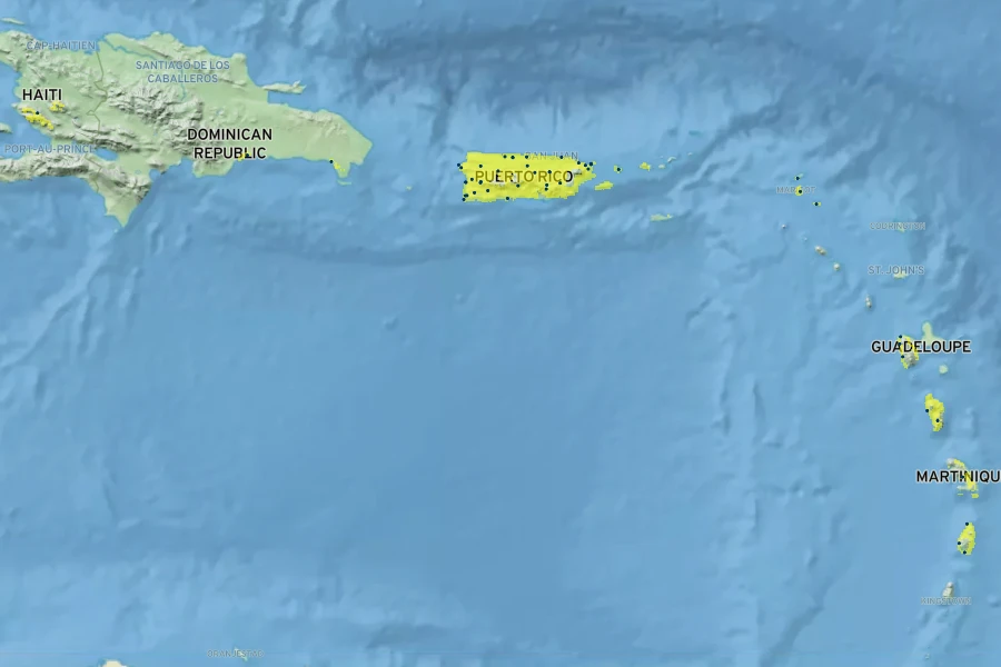 Furcraea tuberosa Native Range