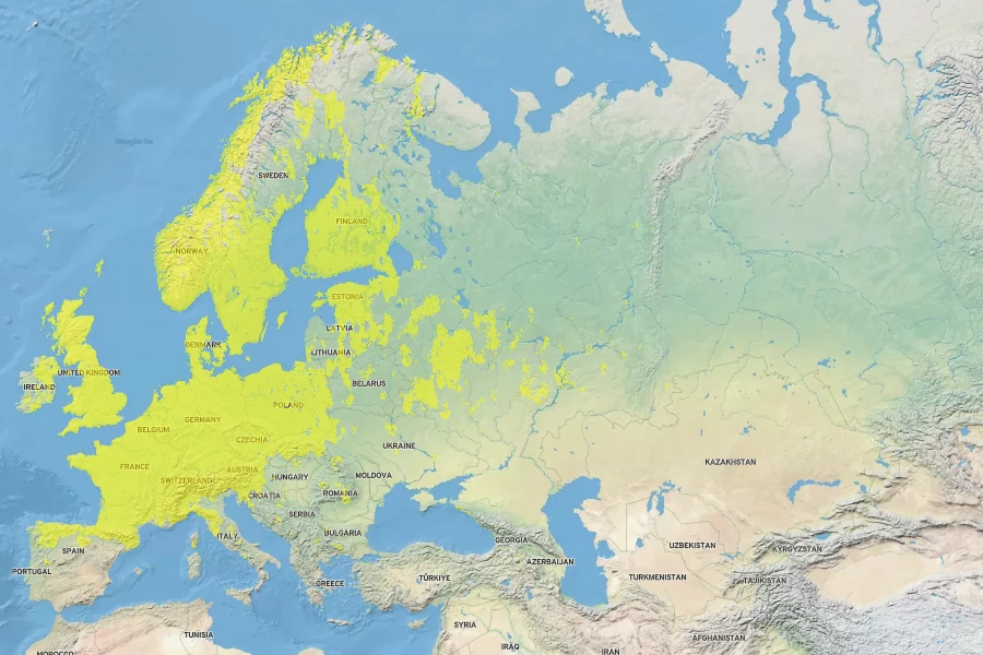 Galeopsis tetrahit Native Range