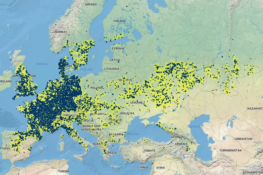 Genista tinctoria Native Range