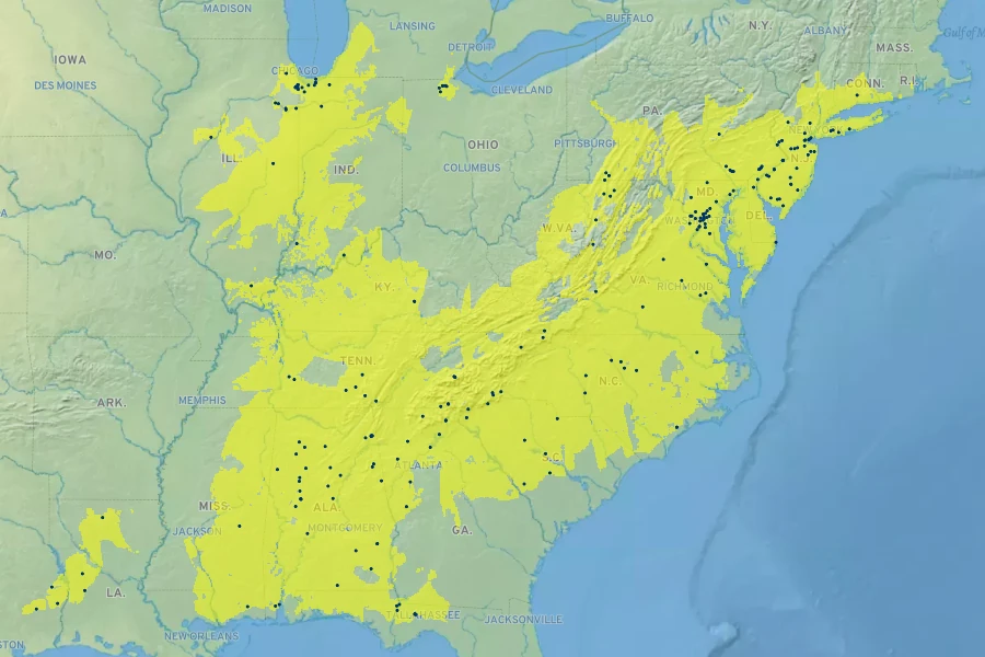 Gentiana saponaria Native Range