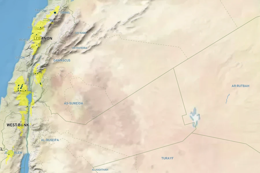 Geranium libani Native Range