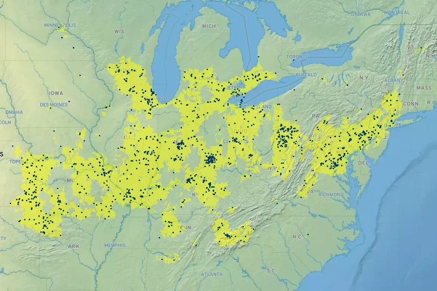 Geum vernum Native Range
