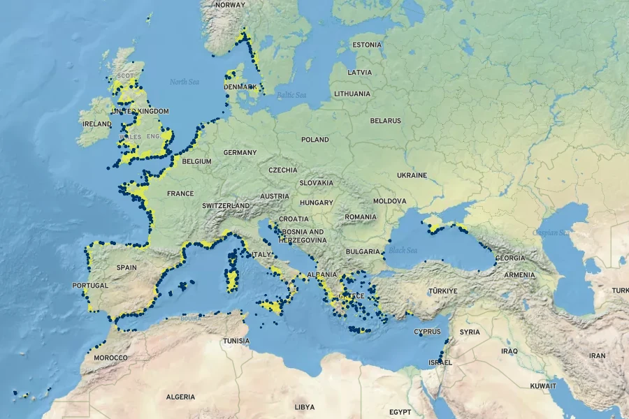 Glaucium flavum Native Range