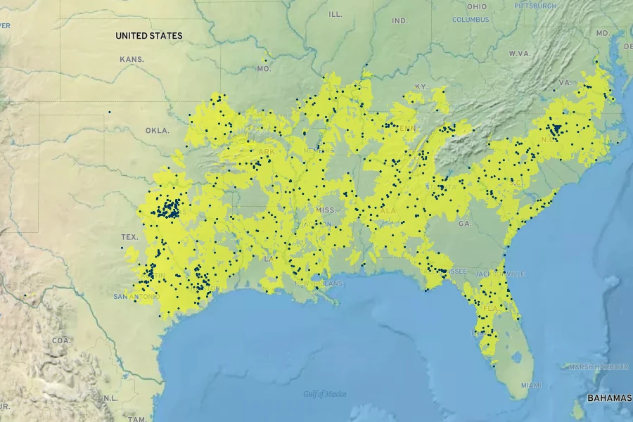 Gonolobus suberosus Native Range