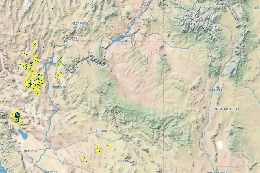 Grusonia parishiorum Native Range