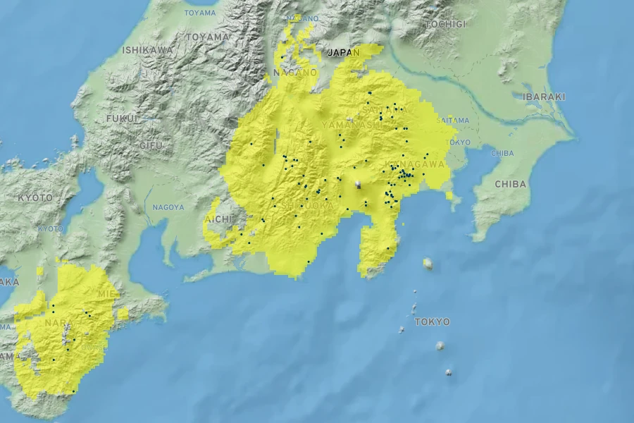 Hakonechloa macra Native Range