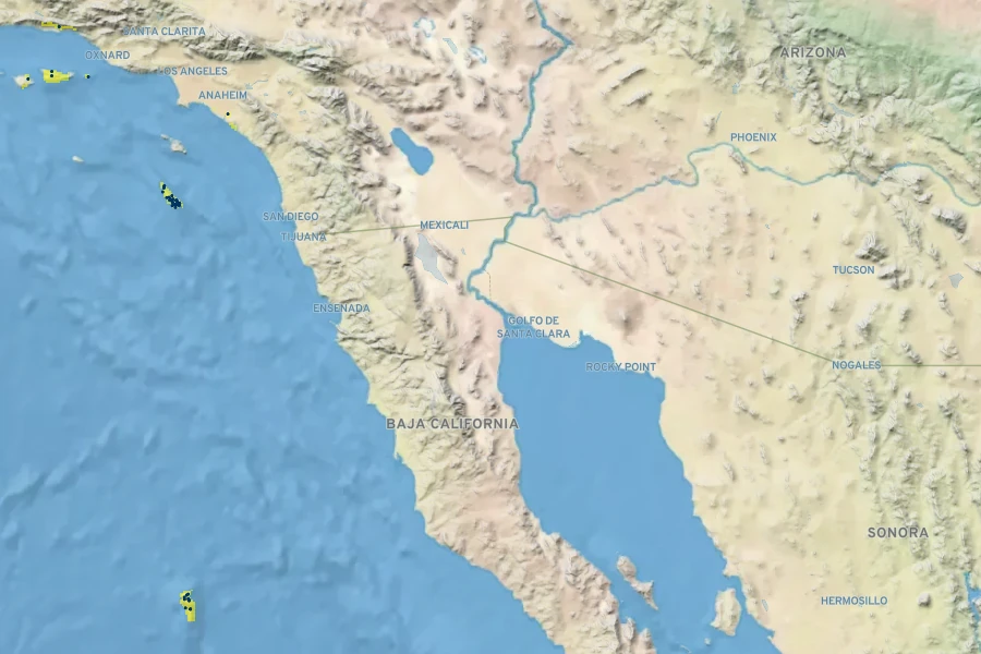 Hazardia cana Native Range
