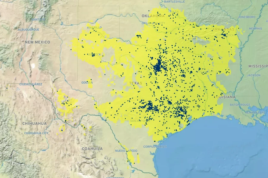 Helenium amarum Native Range