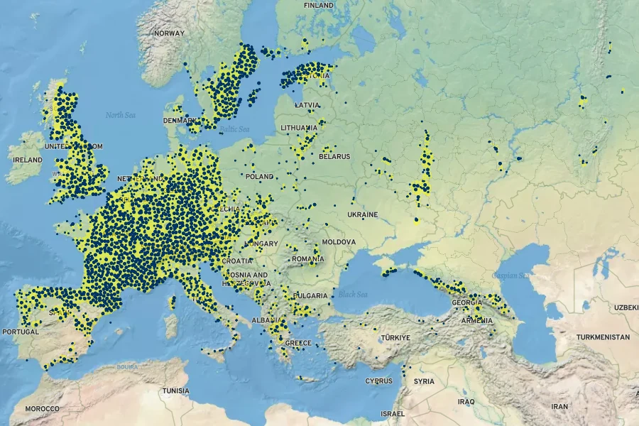 Helianthemum nummularium Native Range
