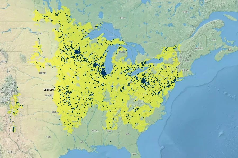 Heliopsis helianthoides Native Range