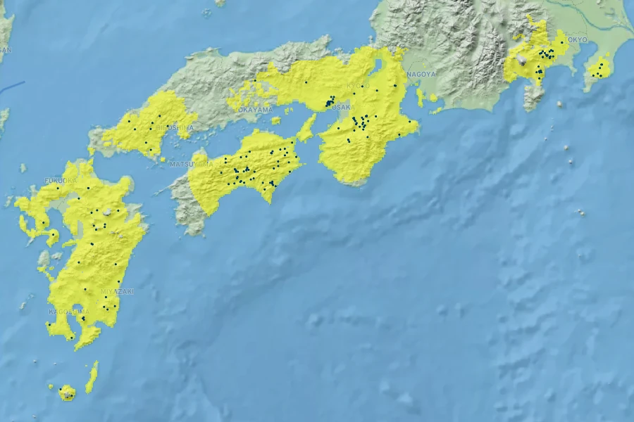 Helonias breviscapa Native Range