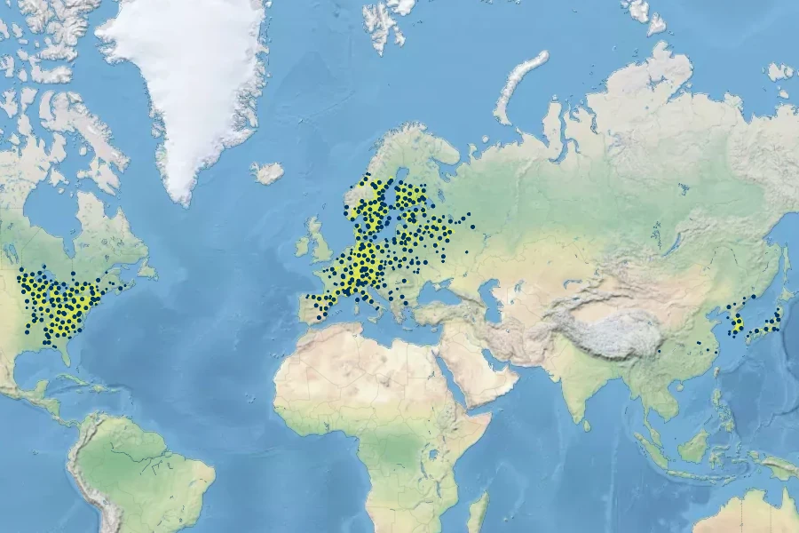 Hepatica nobilis Native Range