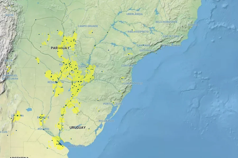 Heteropterys glabra Native Range