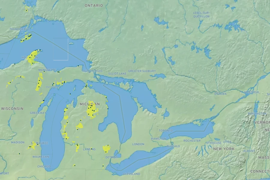 Hieracium kalmii Native Range