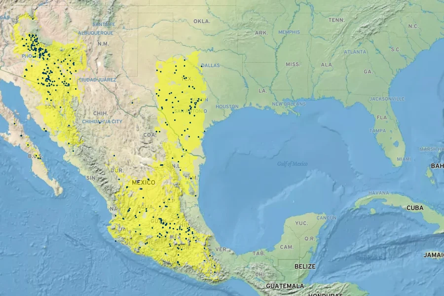 Hilaria belangeri Native Range