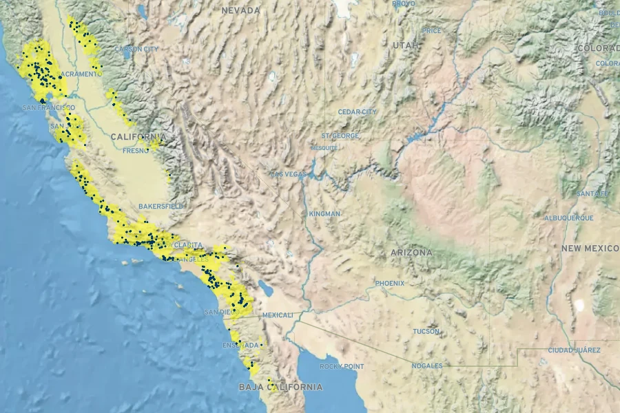 Hoita macrostachya Native Range