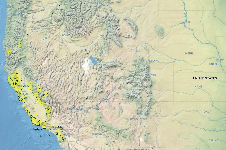 Hordeum californicum Native Range