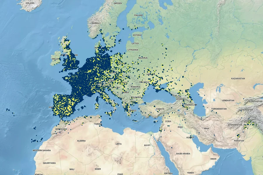 Hordeum murinum Native Range