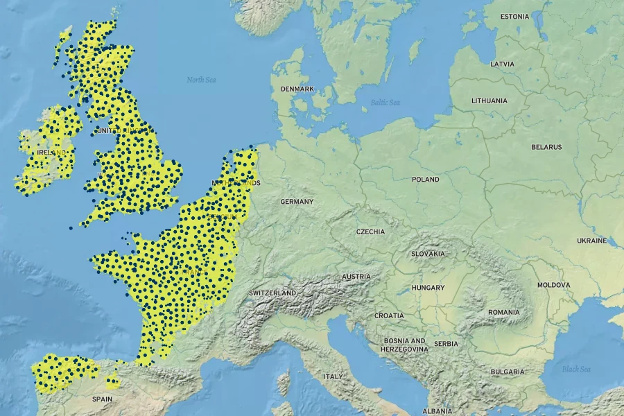 Hyacinthoides non-scripta Native Range