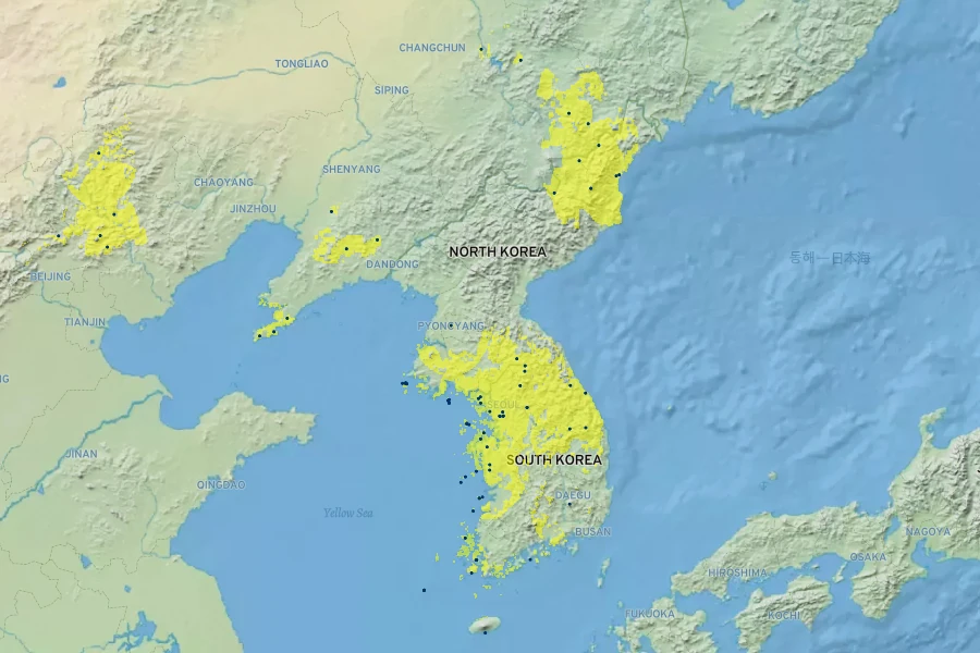 Hylotelephium spectabile Native Range