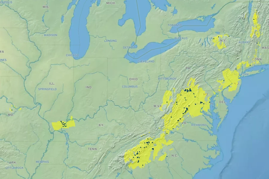 Hylotelephium telephioides Native Range