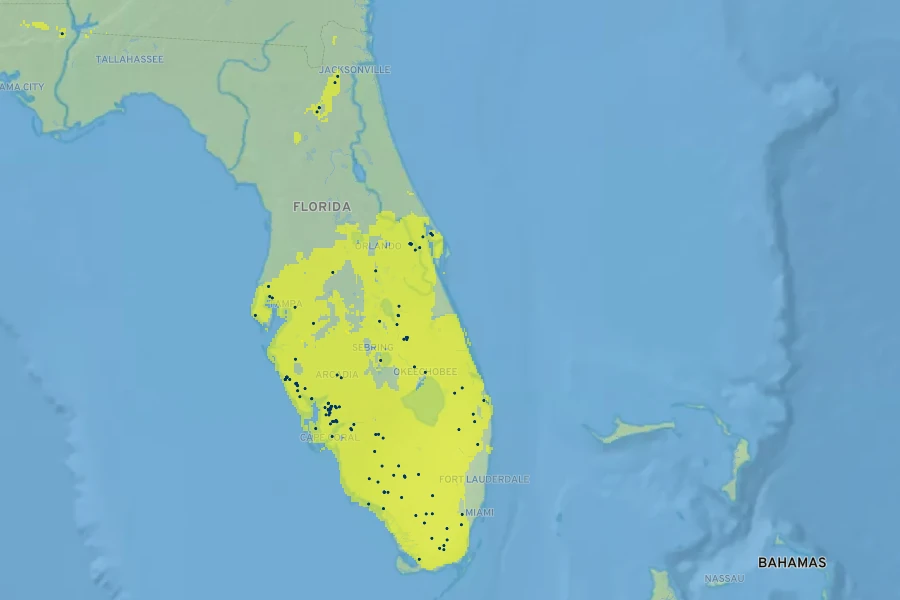 Hymenocallis palmeri Native Range