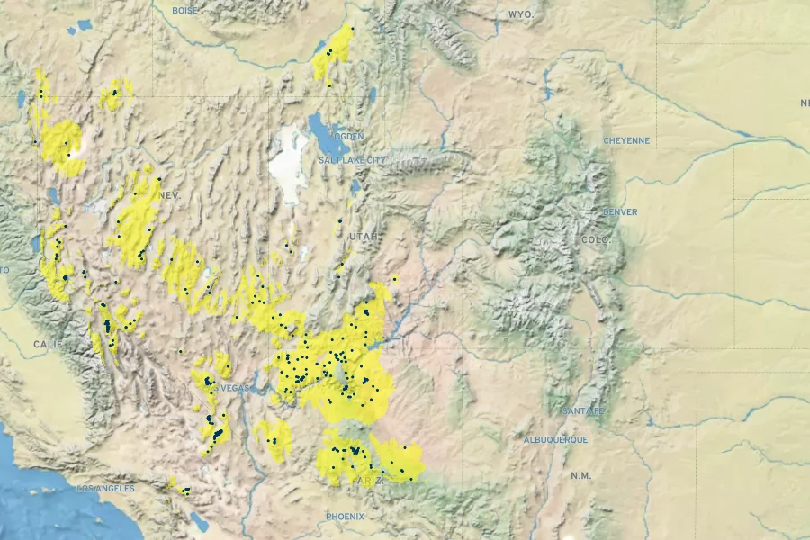 Hymenoxys cooperi Native Range