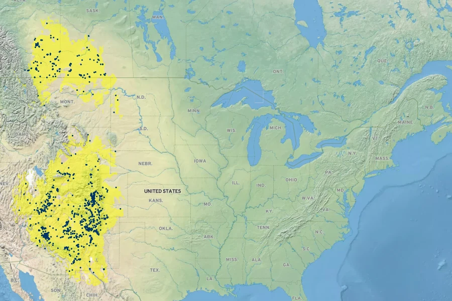 Hymenoxys richardsonii Native Range