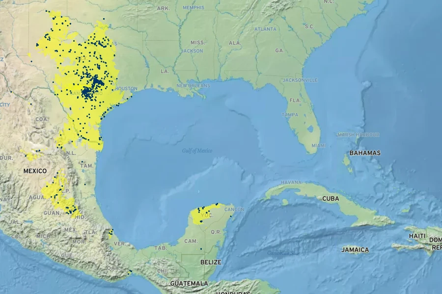 Ibervillea lindheimeri Native Range