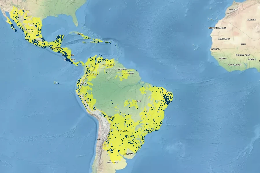 Ipomoea nil Native Range