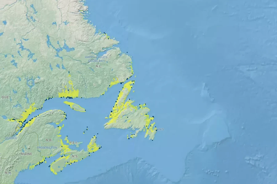 Iris hookeri Native Range