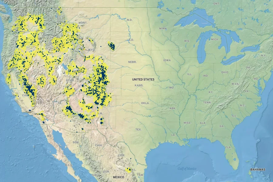 Iris missouriensis Native Range