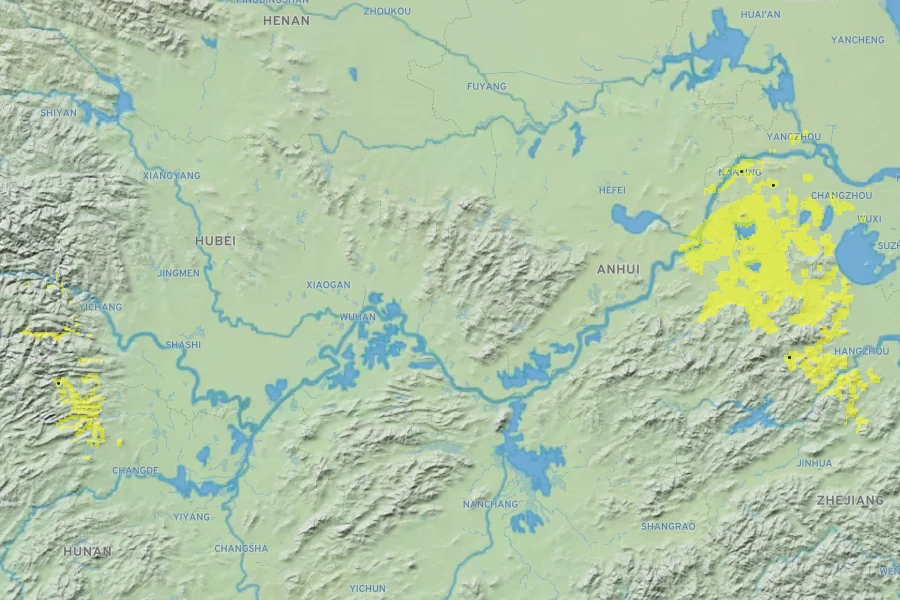 Iris proantha Native Range