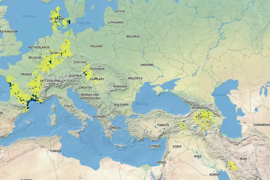 Iris spuria Native Range