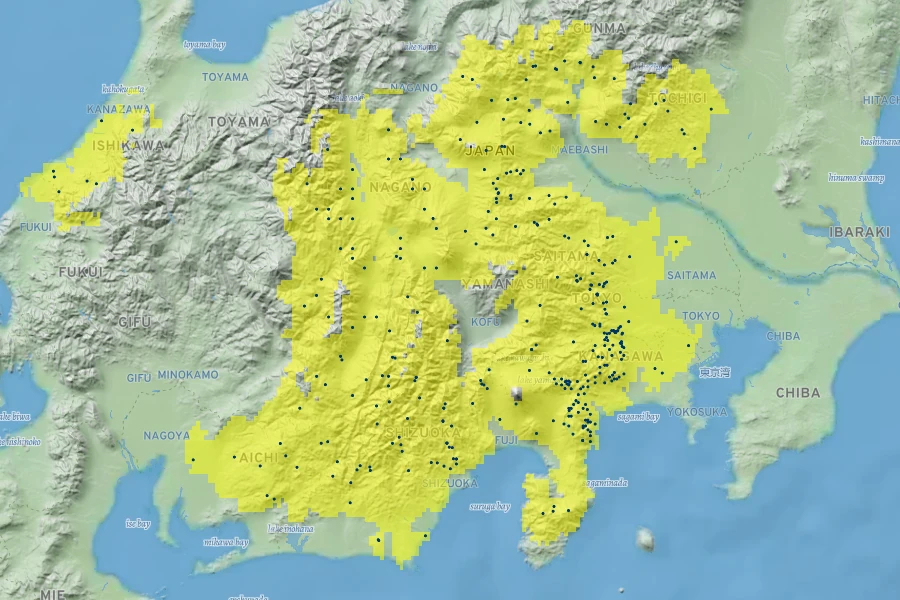 Isodon effusus Native Range