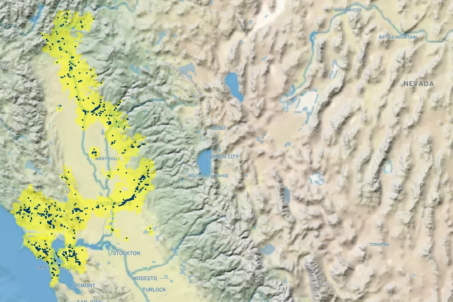 Isotrema californicum Native Range