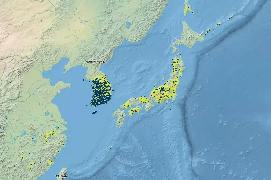 Ixeridium dentatum Native Range