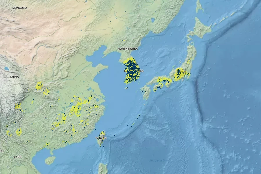 Ixeris polycephala Native Range