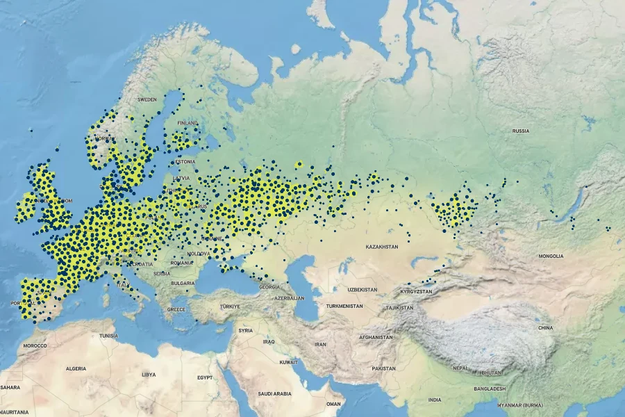 Jacobaea vulgaris Native Range